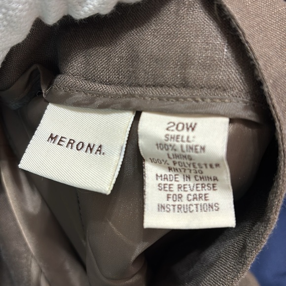 Merona Women's Brown linen suit - Picture 6 of 7
